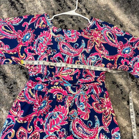 Lilly Pulitzer Perigi Boat Neck Romper Paisley Print Dress Small - Picture 12 of 14